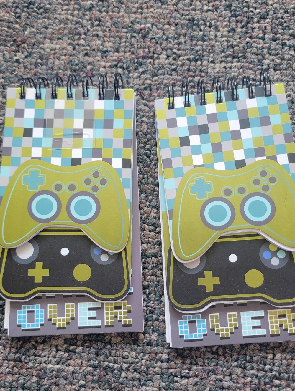 Video Game Controller Spiral Notebooks - Green & Aqua
